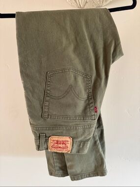 Levi's Olive Green Straight Jeans